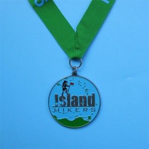 Medaile medailena túra z zinkové slitinynylonová stuha medaile