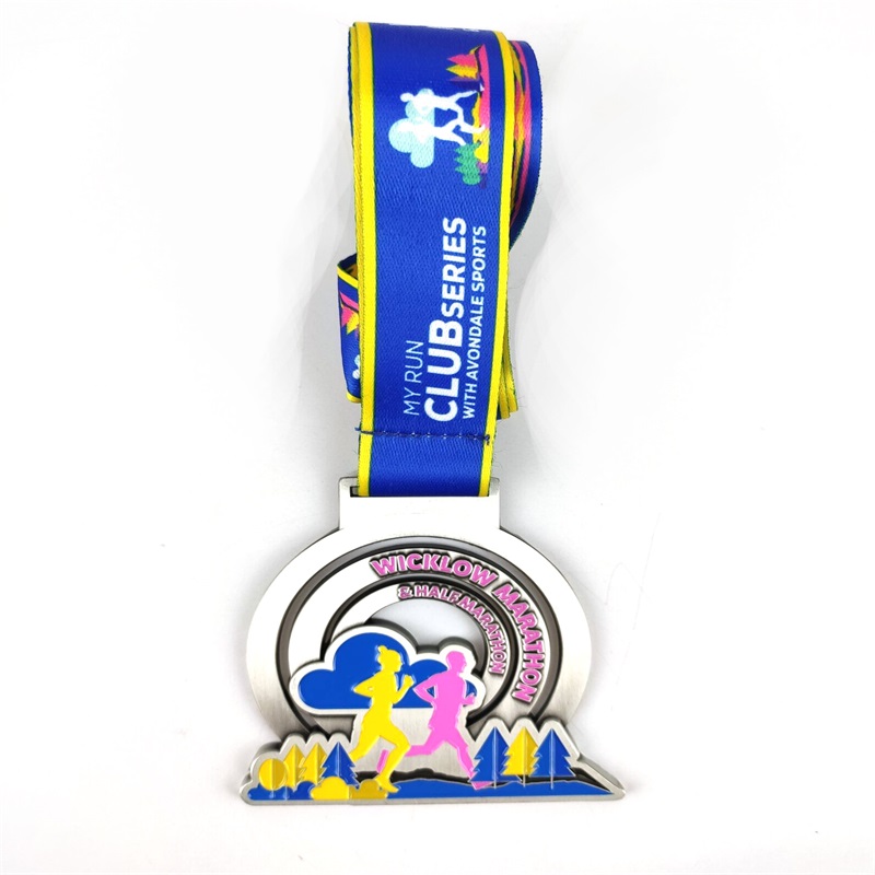 Marathon běžící medaile barevné medaile měkkých smaltových kovových medailí