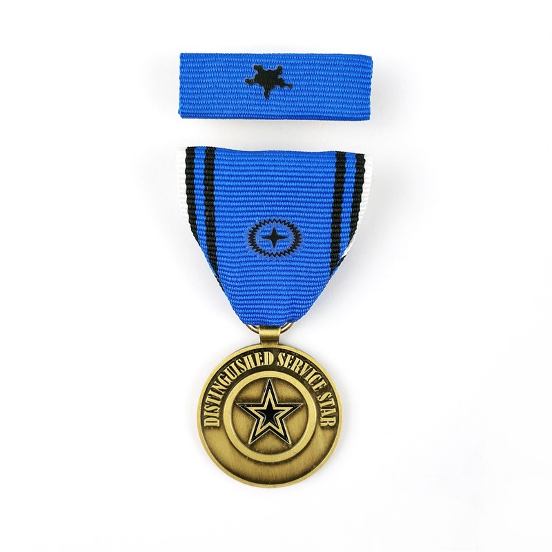 Vlastní medailová stuha Kovový železný kříž Vojáci Honor Commendation War Award Medal Badge