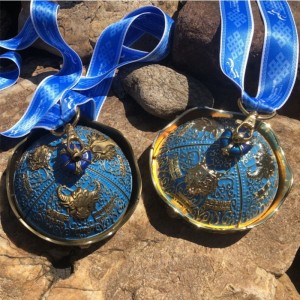 Barevná smaltová sublimační tisk prázdné zinkové slitiny pokovování kulaté rotující vzpírání sportovní medaile